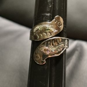Sterling silver abalone ring